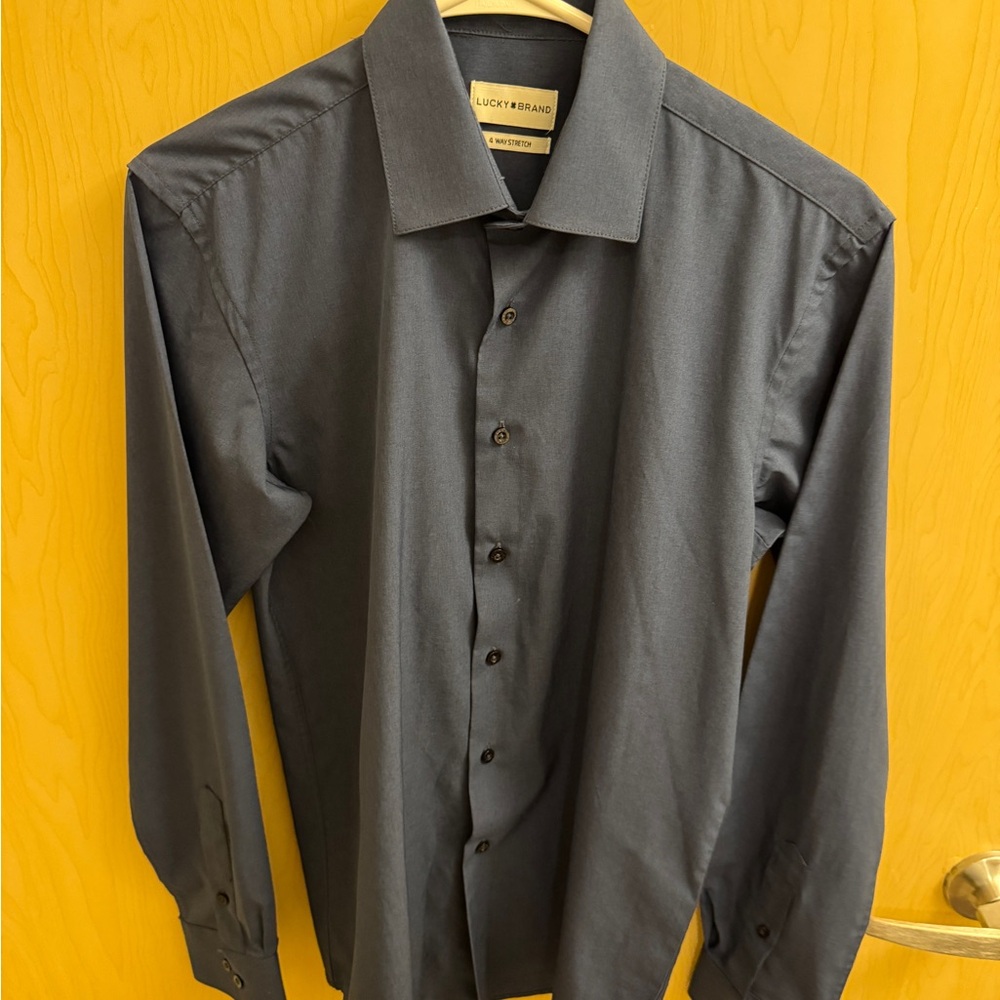 Lucky Brand Men's Blue Dress Shirt